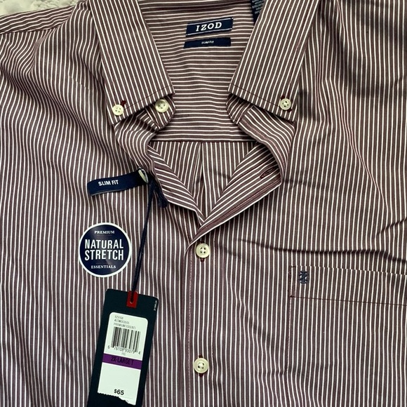 NWT Izod men’s long sleeve button up shirt in size 2XL - Picture 2 of 5